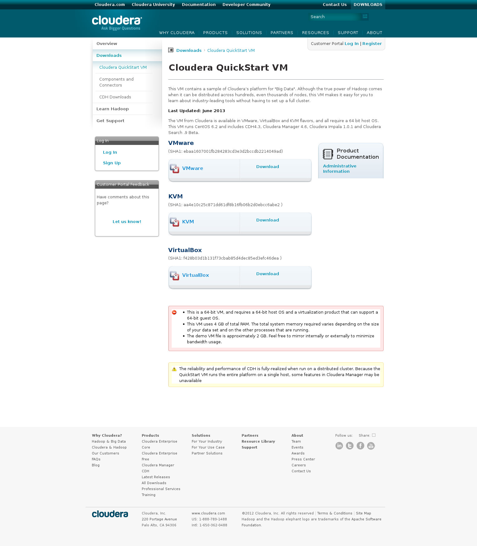 Cloudera QuickStart VM - Cloudera Support(1)